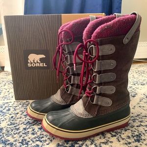 SOREL Joan or Arctic Knit & Suede Waterproof Boots